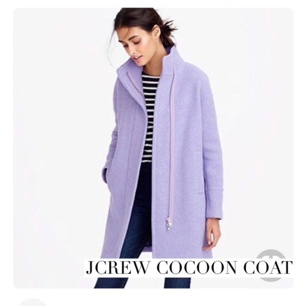 J. Crew Factory Cocoon Coat in Lilac - size 00 (runs big)